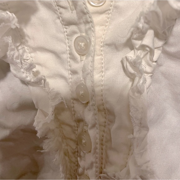 Anthropologie Ruffled Blouse in White - Picture 5 of 5